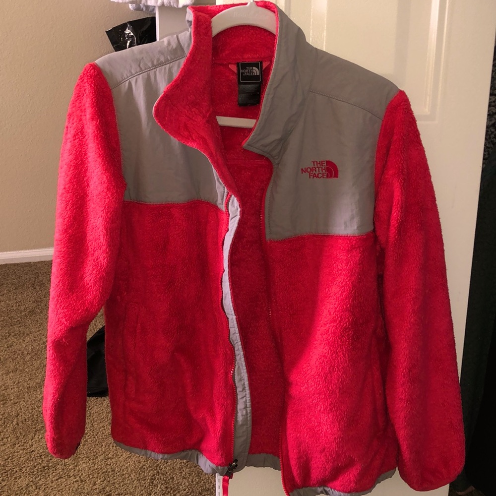 North face soft, fuzzy jacket